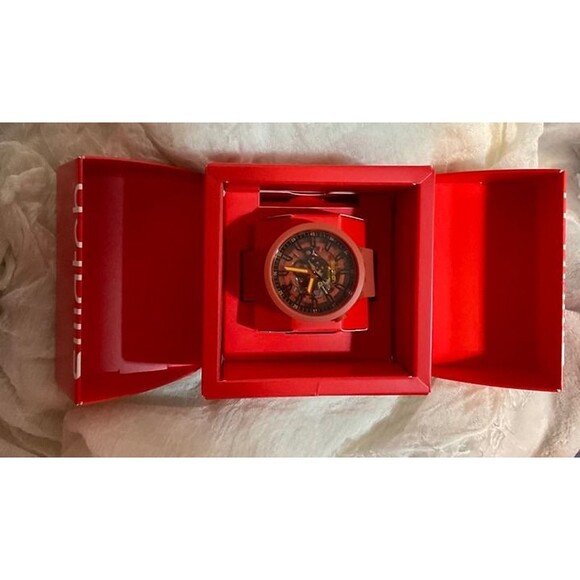 Large Red Swatch Watch Unisex/Men\'s \